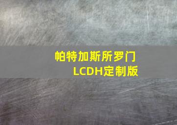 帕特加斯所罗门 LCDH定制版